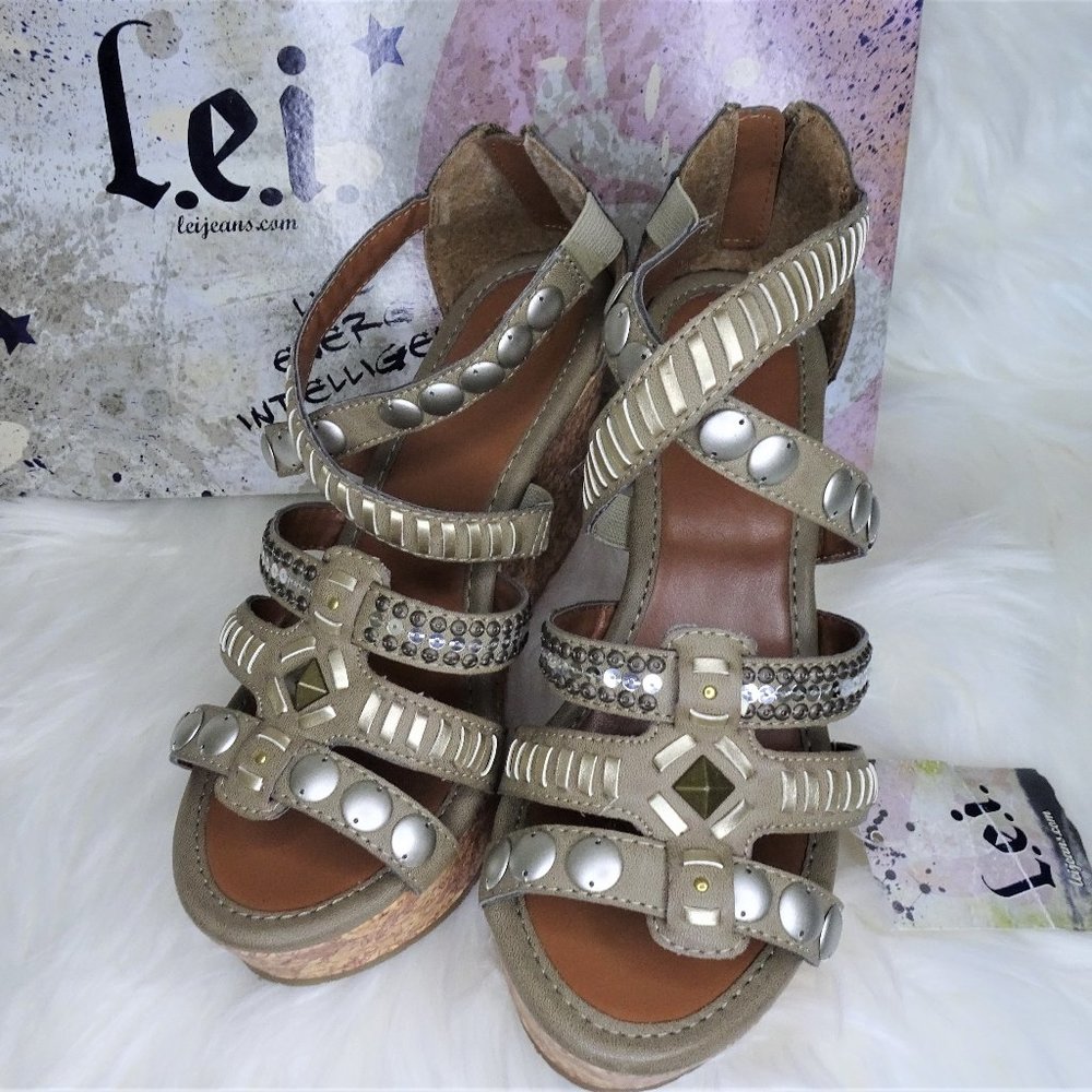 LEI Moroc Gladiator Sandals Shoes 6